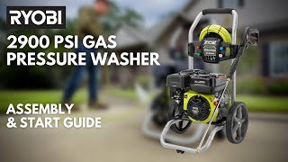 How To Assemble amp Start The RYOBI 2900 PSI Gas Pressure Washer [upl. by Gannes]