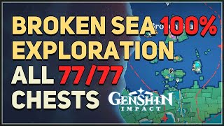 Broken Sea All Chests 100 Exploration Genshin Impact [upl. by Ahsinat]