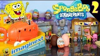 Kinder Surprise Eggs Hunt With Spongebob Squarepants  Playdoh Egg By Disney Cars Toy Club [upl. by Ximenez]