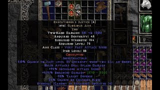 PD2 Project Diablo 2 Season 6 GG Executioners Justice  Vial of Lightsong GG Fury Druid Weapon [upl. by Gula634]