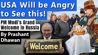 USA Will be Angry to See PM Modis Grand Welcome in Russia  Putin and PM Modis video goes viral [upl. by Ybbil]