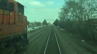 BNSF Chicago Sub Timelapse Metra Cab Car Ride on Metra 1316 from Aurora to CUS 4619 [upl. by Saundra966]