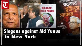 Slogans against Md Yunus in New York [upl. by Nyltyak634]