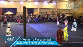 Jr Womens Fancy Shawl  2022 Hunting Moon Pow Wow  Powwowscom [upl. by Nerraj]