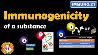 Immunogenicity Properties determining immunogenicity of a substance FLImmuno21 [upl. by Mapes]