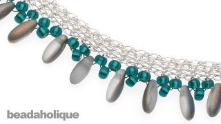 How to Weave a Beaded Edge onto Flat Silver Silk [upl. by Turtle993]