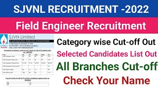 SJVNL Result 2023Field Engineer Result OutOfficial Cutoff OutSelected candidates list Out [upl. by Anecuza]