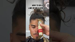 HOW TO LINE UP A COWLICK newmusic fyp hairstyle haircut howto edge lineups [upl. by Brownley349]