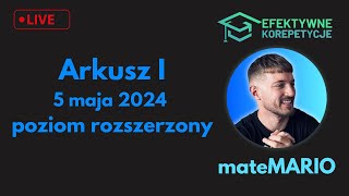 MATURA 2024  Arkusz I poziom rozszerzony matematyka  LIVE [upl. by Lexerd822]