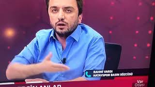 TV 100DE KAVGA KÜFÜRLER HAVADA UÇUSTU  BIŞAR ÖZBEY İLE HATAYSPOR BASIN SÖZCÜSÜ ARASINDA VAR ODASI [upl. by Belshin]