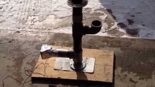 Video 3 Pellet rocket stove working total tube burn in action temp readings and pellet usage [upl. by Rollins167]