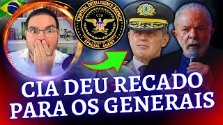 CONFIRMADO 🚨 Gov dos EUA mandou CIA dar recado para Generais do Brasil [upl. by Leumel]