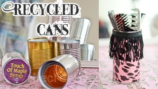 DIY Recycled Tin Can Craft Upcycle  thecreativelady [upl. by Yeslrahc]