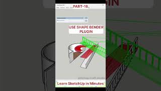 SKETCHUP TOTURIAL LEARN SKETCHUP IN MINUTES  PART 16 sketchuptutorial [upl. by Herates]