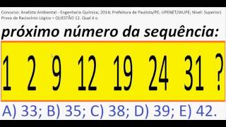 Curso Raciocínio Lógico Sequência de números Teste Psicotécnico Detran Concurso Numeração sequencial [upl. by Diantha]