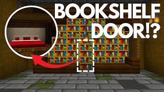 How to make a SECRET BOOKSHELF DOOR in Minecraft under 2 MINUTES [upl. by Einnaffit]