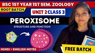 Peroxisomes BSc 1st year 1st semester unit 2 in Hindi amp English🔥💯 [upl. by Asim]