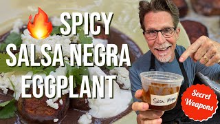 Rick Bayless Secret Weapons Spicy Salsa Negra Eggplant [upl. by Viviyan]