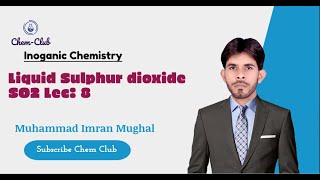 Liquid Sulphur dioxide  SO2 liq  Non aqueous solvent  Imran Mughal [upl. by Colbert]