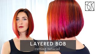 LAYERED BOB HAIRCUT TUTORIAL by SCK [upl. by Acissej]