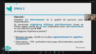 Post hospitalisation des patients migrants vivant avec le VIH ou la tuberculose  Dr Jeanne Goupil [upl. by Ardekan]