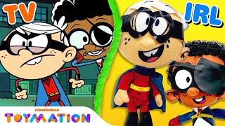 Superhero Loud House Puppets Stop Bad Guys  Toymation [upl. by Sawyere]