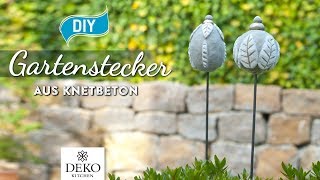 DIY hübsche Gartenstecker aus Knetbeton selbermachen How to Deko Kitchen [upl. by Rother291]