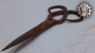 Restoration Rusty old Scissors 18901930 Germany [upl. by Aldon]