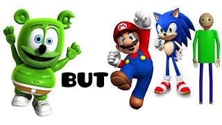 GUMMY BEAR SONG but MARIO vs SONIC vs BALDI [upl. by Luas]