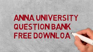 How to Download Anna University Regulation 2017 Question Bank for Free [upl. by Wilton]