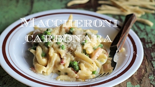 Maccheroni carbonara cu mazare si bacon  Isabela Cuisine [upl. by Vivianne]