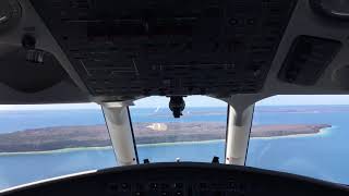 Falcon 2000LXS Approach into Mackinac Island KMCD [upl. by Jd777]