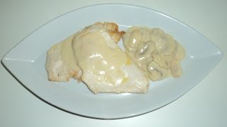 Pechugas de pollo con salsa de queso y champiñones [upl. by Deb]