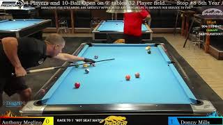 Anthony Meglino vs Donny Mills  2021 Brewlands Billiards Tampa FL Open 10Ball Event Match 13 [upl. by Ohara414]