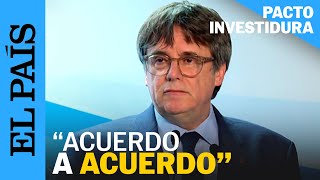 Puigdemont sobre la amnistía “Es una forma de devolver a la política lo que es de la política” [upl. by Lunseth84]