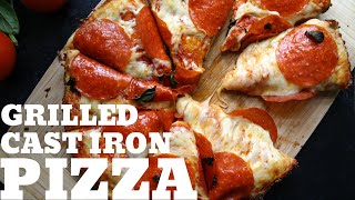 How to grill a pizza in a cast iron skillet [upl. by Marlea]