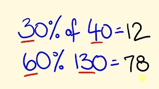 Percentages made easy  fast shortcut trick [upl. by Hairaza]