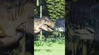 🦖Realistic TREX vs Realistic ACROCANTHOSAURUS in JWE2 tyrannosaurus jurassicworld jwe2 dino [upl. by Trudi929]