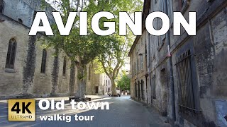 France  Avignon Old town Provence center of the city walking tour 2023 4k 60 fps [upl. by Odlavu]