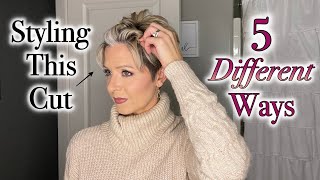 Pixie Hair Tutorial  5 Quick Change Styling Ideas [upl. by Ahsoym]