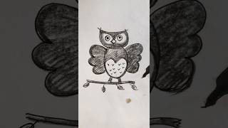 How to draw an owl 🥰 🦉drawing art shorts viralshort [upl. by Hollah]