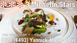 Yannick Alléno  3 Michelin Star Alleno Paris au Pavillon The World Best 50 Fine Dining 520€493 [upl. by Adnov256]