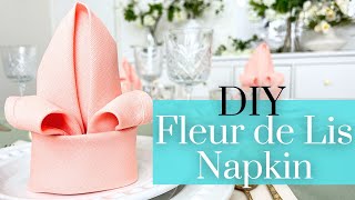 How to Fold Lily STANDING DINNER NAPKIN ✣ Dining Table Classic Fabric Napkin Folding ✣ EASY Tutorial [upl. by Dnartreb]