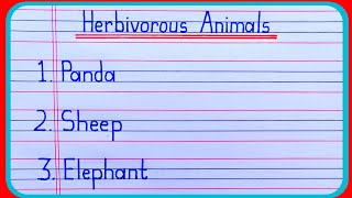 Herbivorous Animals  Herbivorous Animals name  Herbivorous Animals name in english [upl. by Ahsaeit408]