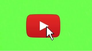 ANIMATED YOUTUBE PLAY CLICK GREEN SCREEN [upl. by Haskell]