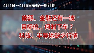 （41）美股新一周计划  能源、金融等行情没有结束，还有一波  能源、金融股的目标位？做到什么时候下车呢？ 科技、半导体依然没啥行情，英伟达止跌了吗？  标普已经开始领先纳指 [upl. by Lerred]