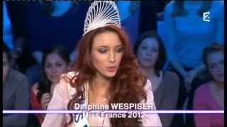 Miss France 2012 Delphine Wespiser – On n’est pas couché 10 décembre 2011 ONPC [upl. by Amihsat]