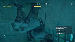 Assassins Creed Origins  Aya Blade of the Goddess Aya amp Bayek Explore The Tunnels Swimming PS4 [upl. by Rabaj]