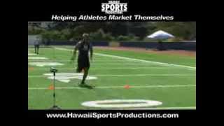 Blake Kondo 2012 PIAA Football Combine Highlights Hawaii [upl. by Kwabena]