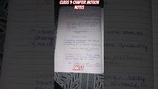 Class 9 notes chapter motion [upl. by Eidok31]